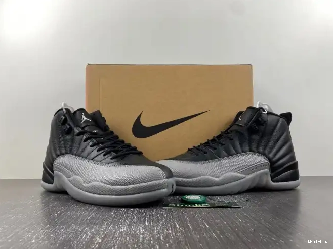 Rep TBkick CT8013-019 Air Jordan 12 Wolf Grey Black 0531